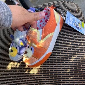 Bluey Kids Sneakers with Orange and Yellow Highlights